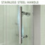 Porte de douche pliante sans cadre 30 "- 31 3/8" x H 72 "avec verre trempé transparent 1/4" (6mm)-108979070