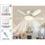 106cm 5-Blade Dimmable LED Ceiling Fan with Light Kit and Remote Control-1343982825-1343982826