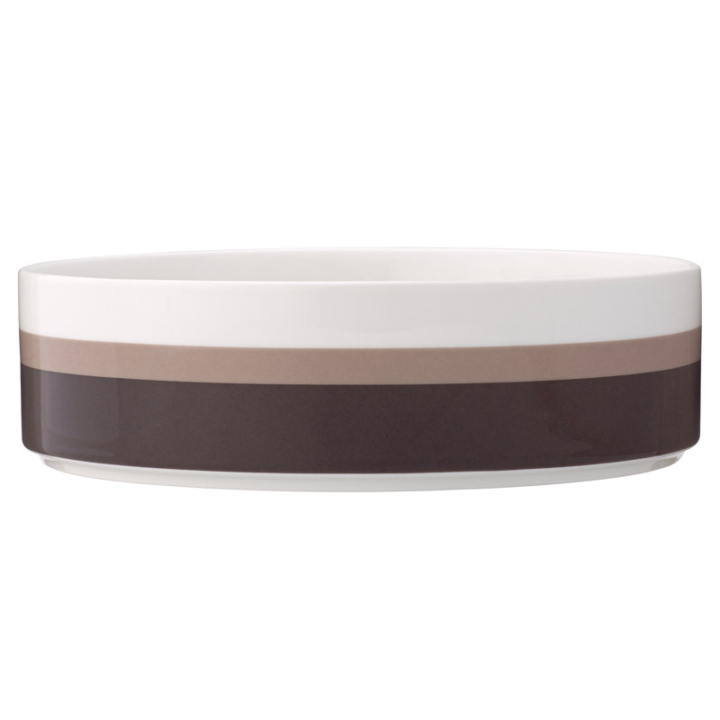 Noritake Colorstax Stripe Serving Bowl 10", 67 OZ., Brown