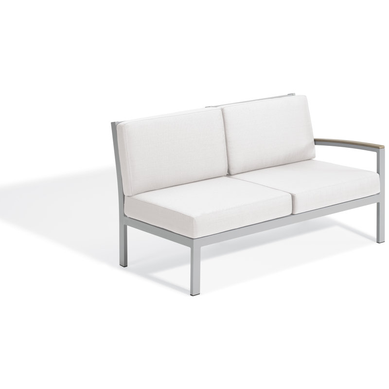 Travira Outdoor - Seat Patio Sectional, Vintage Tekwood, Midnight Blue