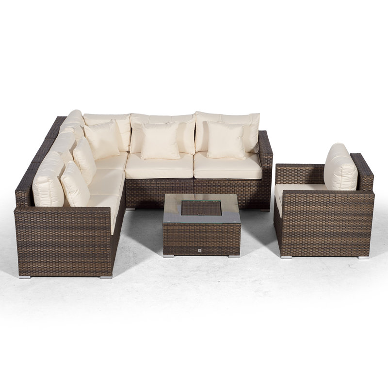 Yancey 5 Seater Rattan Corner Sofa Set