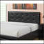 Mobilier de chambre à coucher avec rangement sous le lit pour grand lit en similicuir noir