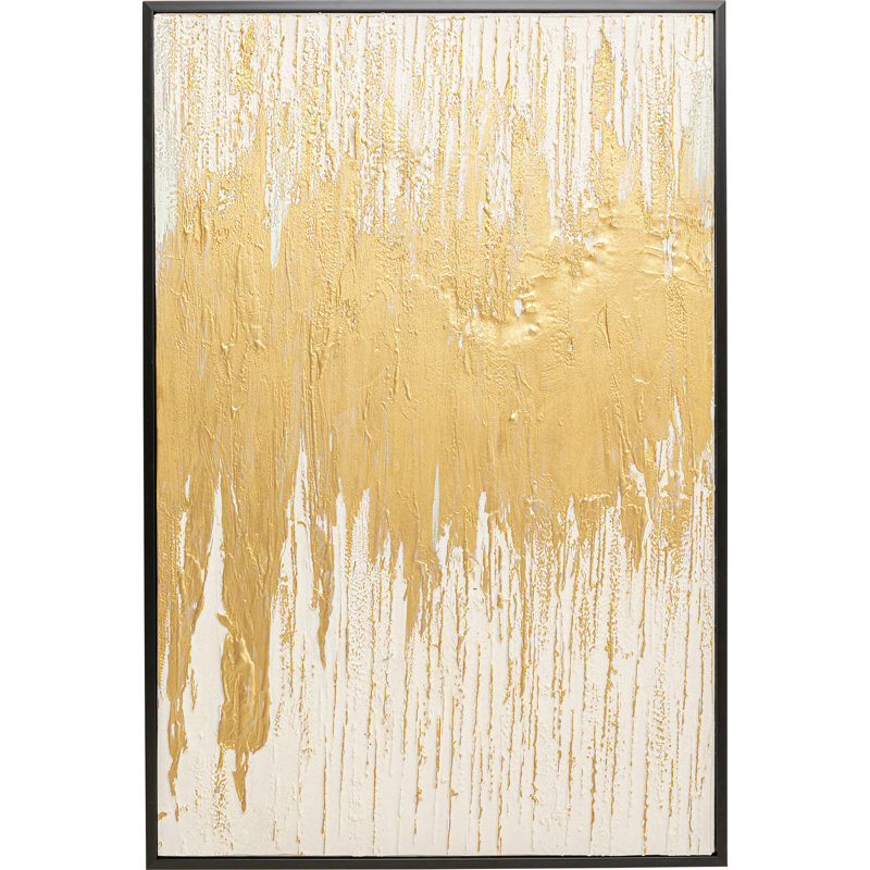 Abstract White - Picture Frame Rectangle Painting Acrylic Painting Print on Canvas