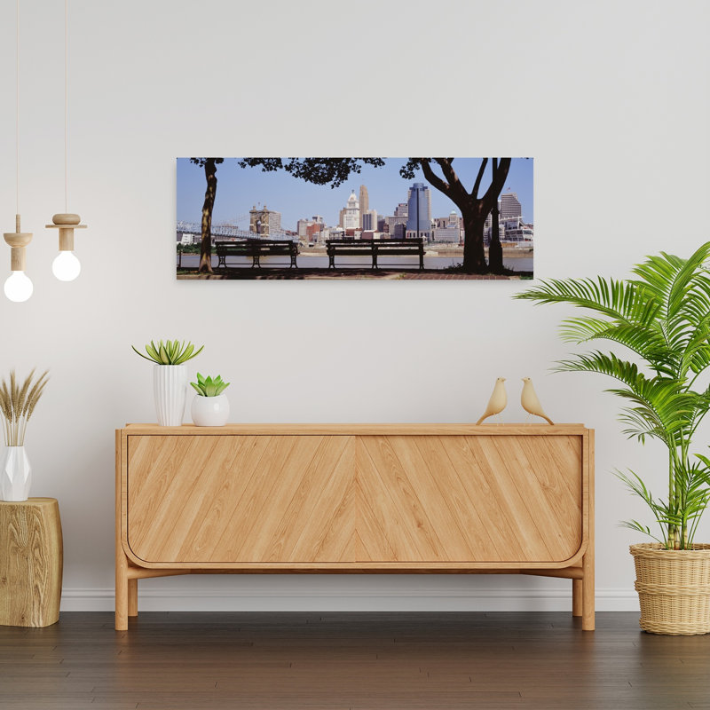 «Cincinnati Oh Abstract Contemporary City Art», H 12 po x l 36 po