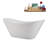 67" Streamline Soaking Freestanding Tub and Tray With Internal Drain-112235323