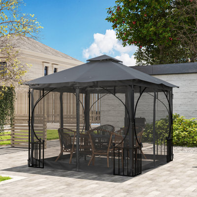 24.5 Ft. W x 24.5 Ft. D Metal Soft-top Gazebo