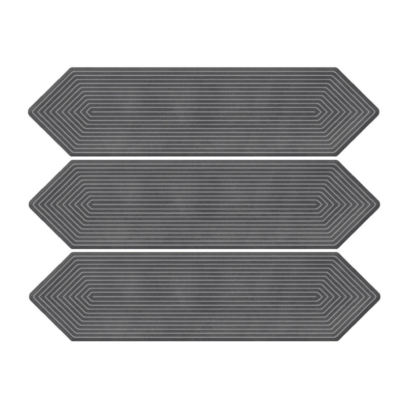 Carrelage décoratif en céramique émaillée 3 po x 12 po, Noir