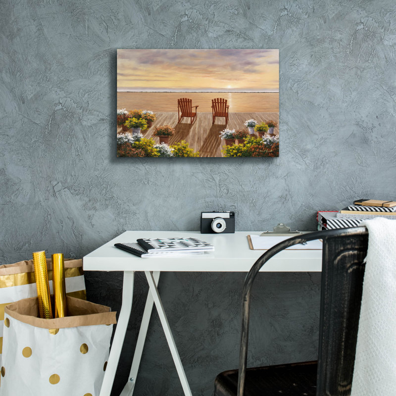«Evening Deck View» par Diane Romanello, H 12 po x l 18 po x P 0,75 po