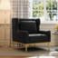 Fauteuil d'appoint moderne en velours, structure en fer robuste, pour le salon et la chambre à coucher