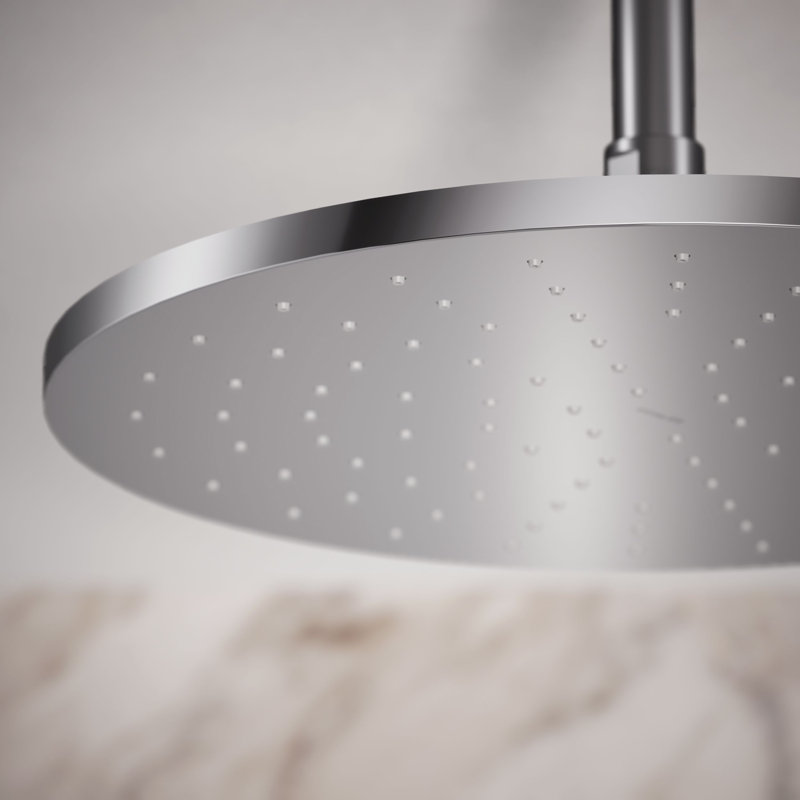 Contemporary 12" Round Single-Function Rainhead, Round Rain Showerhead, 2.5 Gpm, Polished Chrome
