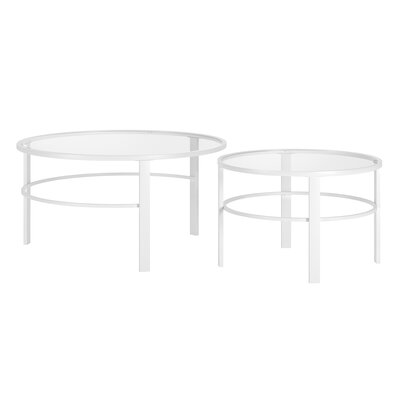 Wade Logan® Spilsby Glass Top Nesting Coffee Table & Reviews | Wayfair