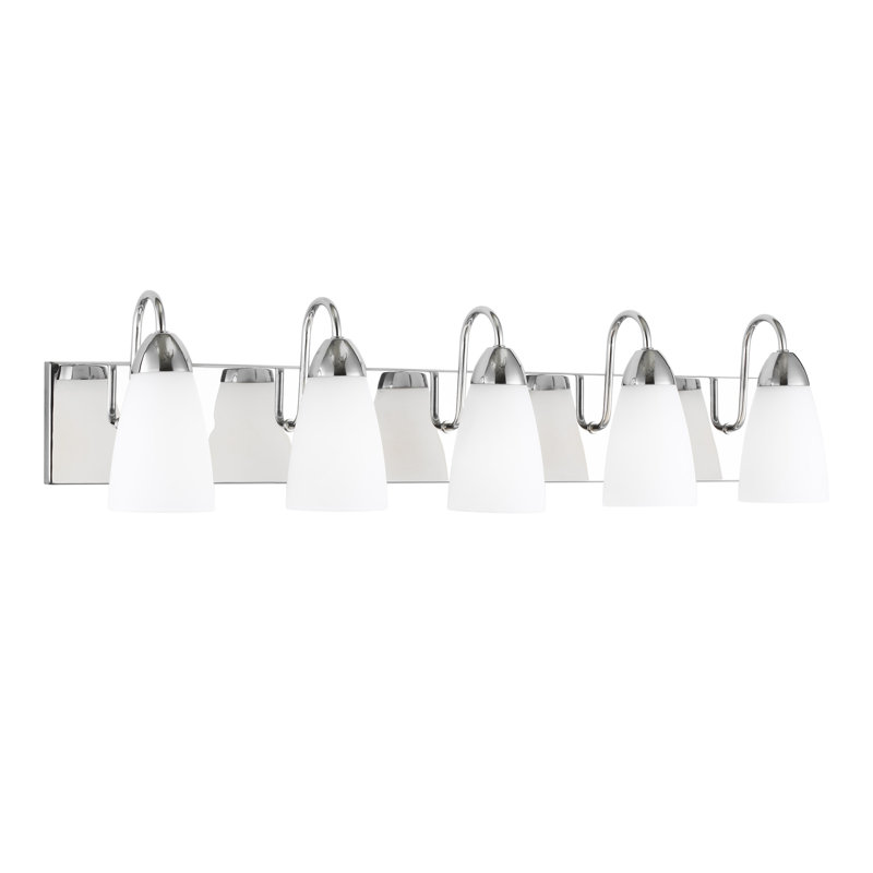 5 - Light Dimmable Vanity Light, Brushed Nickel, No