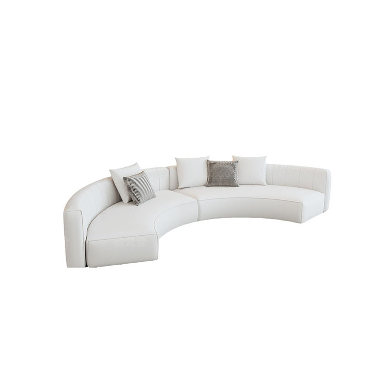 Canapé semi-circulaire, H 27,56 po x l 149,61 po x P 64,96 po, 6