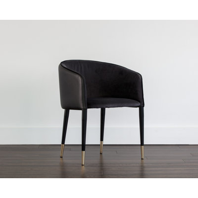 Adelbrand Upholstered Armchair - Black