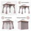 Gazebo pliant en acier de 2,4 m de large x 2,4 m de profondeur