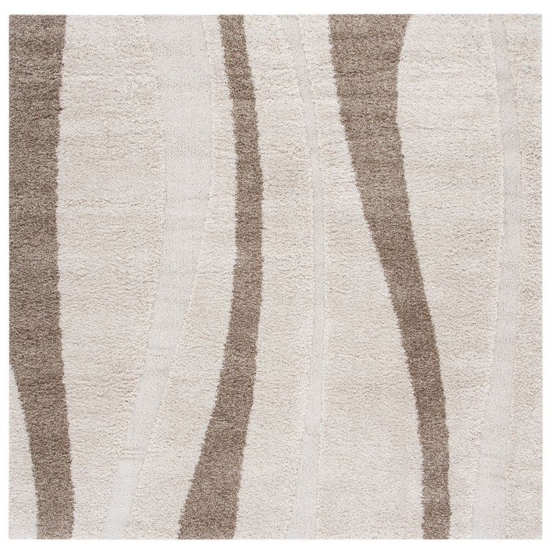 Tapis à poils longs Esmeray Florida, Carré 5 pi