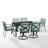 Halles 6 - Person Patio Dining Set with Rectangular Table , Cushions Included-2103945124
