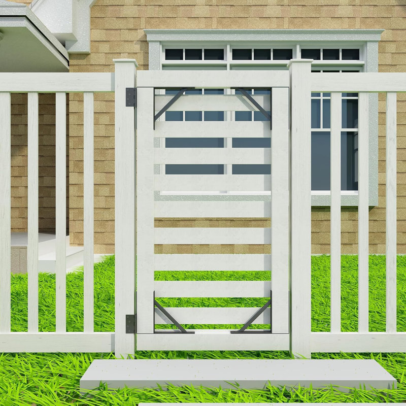 Heavy Duty Gate Corner Brace Bracket, Anti Sag Gate Kit Adjustable Gate Hardware (Doors Not Include)
