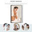 Armoire de salle de bain à miroir avec cadre vertical en acier inoxydable 16 po x 24 po, organisateur de rangement mural avec porte simple