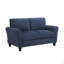 Ensemble de canapé de salon contemporain 3 pièces Canapé bleu en chenille avec causeuse rembourrée en mousse