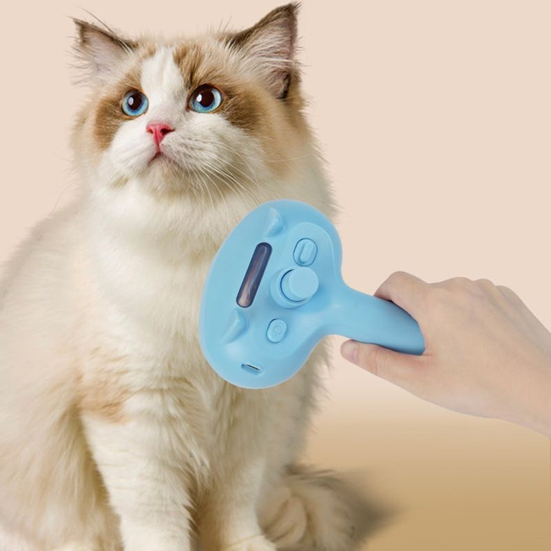 Brosse à vapeur pour chat pour chat, Bleu