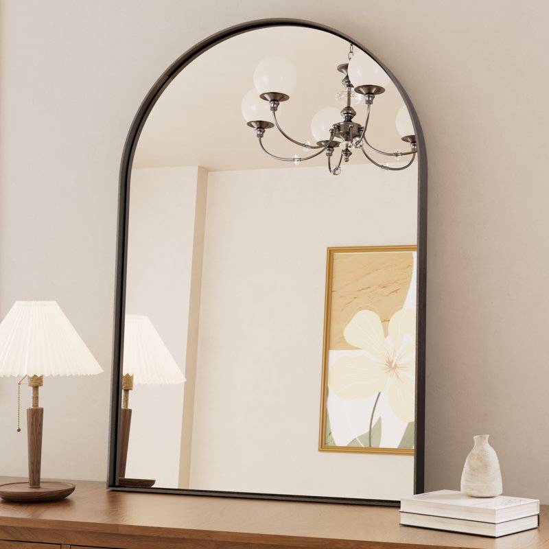 Miroir mural Plympton, 36 po x 24 po, Noir mat