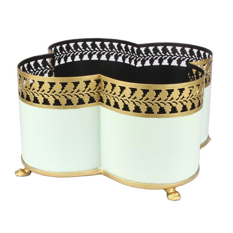 Parry Handmade Metal Planter, Pale Green