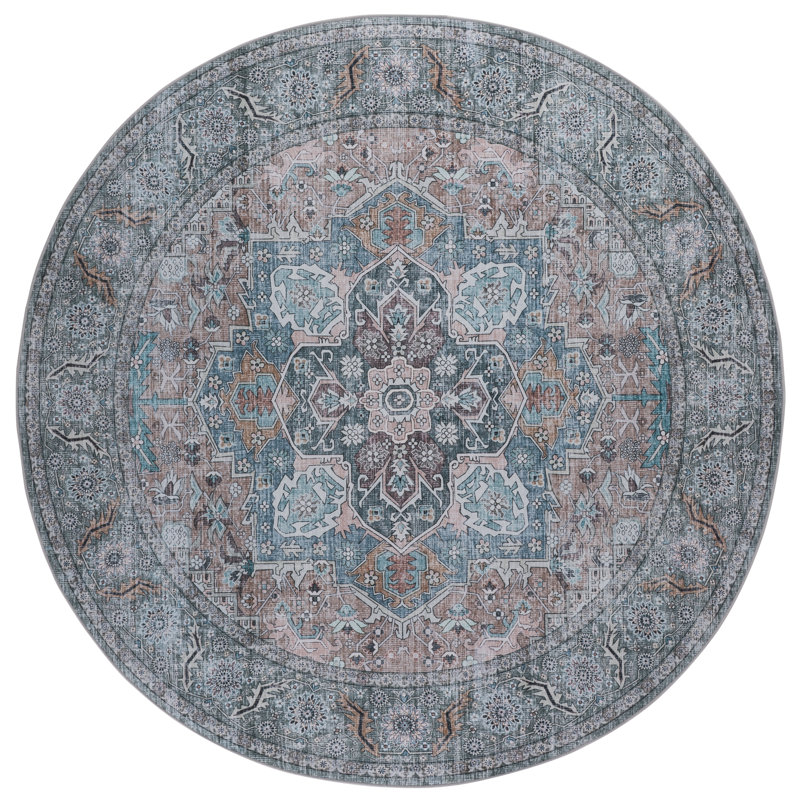 Tucson 239 Performance Machine Washable Oriental Rug, Round 6'