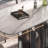 Modern Luxury Rectangular Rock Slab Dining Table-107240184