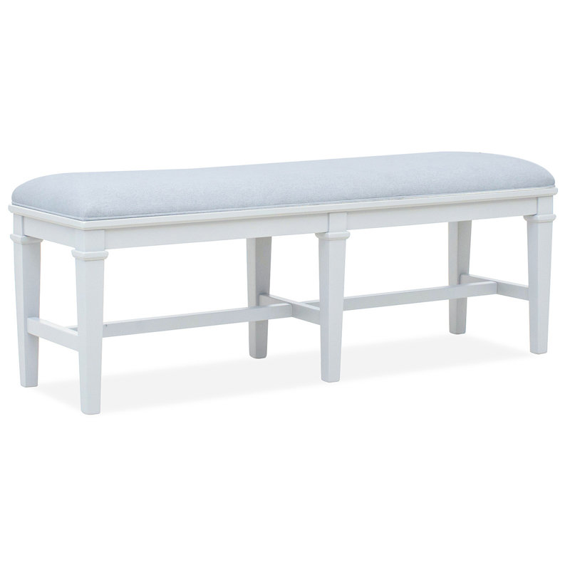 White Upholstered Bench, White