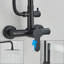 Robinet de douche noir en acier inoxydable