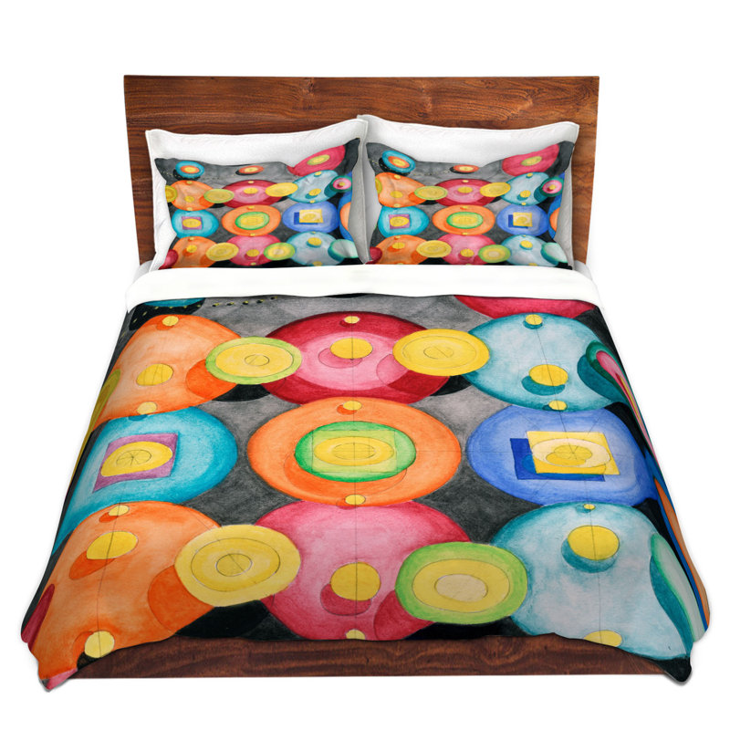 Ensemble de housse de couette simple DiaNoche en microfibre par Lorien Suarez - Sphères 13