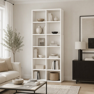 71.65" Modern 6-Tier Cube Bookcase