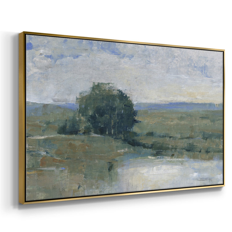 Riverbank Impression I, toile tendue avec châssis de qualité supérieure - prête à être accrochée, H 17 po x l 25 po x P 2 po