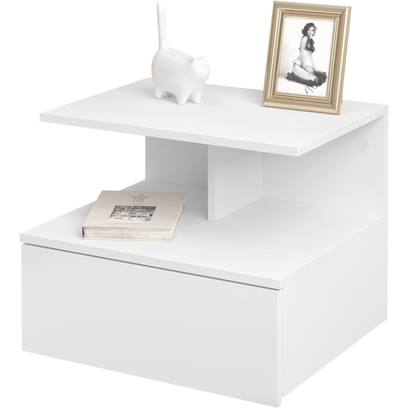 Minwoo 40cm W Bedside Table, White