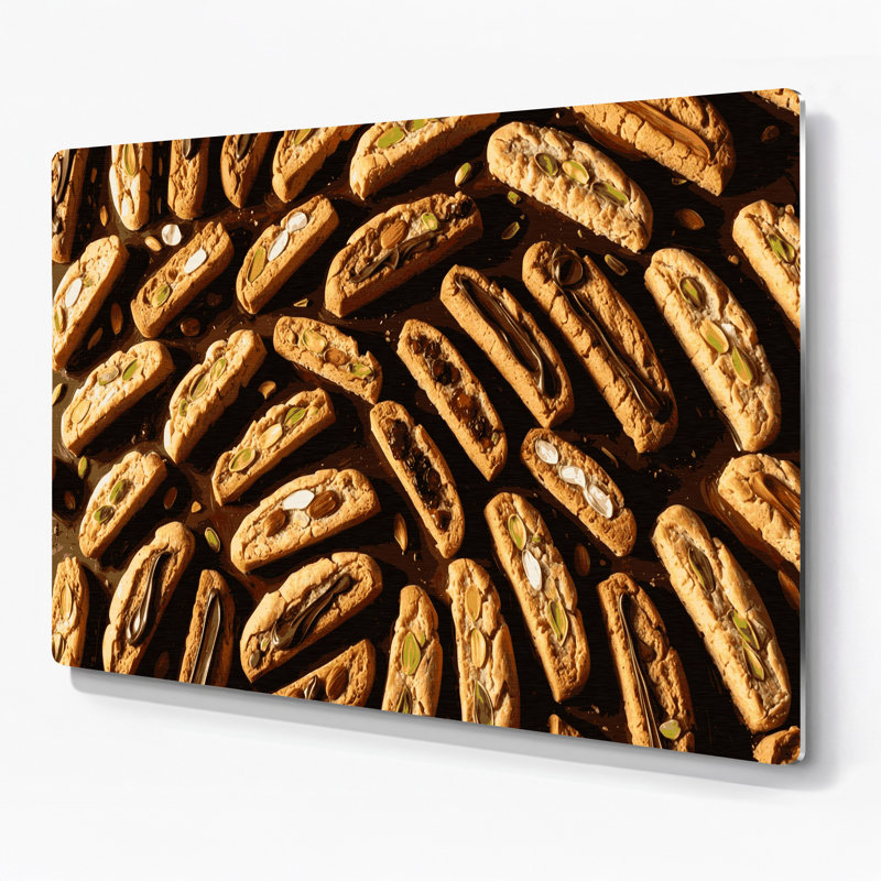 Desserts Biscotti, art mural en métal brun, H 11 po x l 14 po