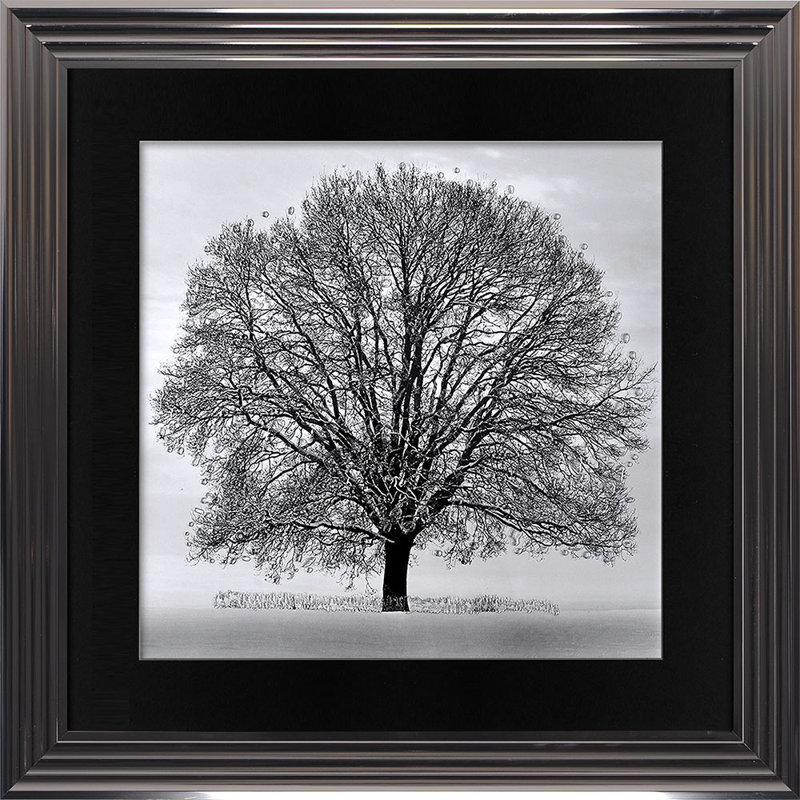 1 Piece Single Picture Frame Wall Art, 90cm H x 90cm W, Metallic Framed, Black