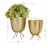 2 Piece Metal Small Indoor Outdoor Planter with Removable Stand Set-60663458