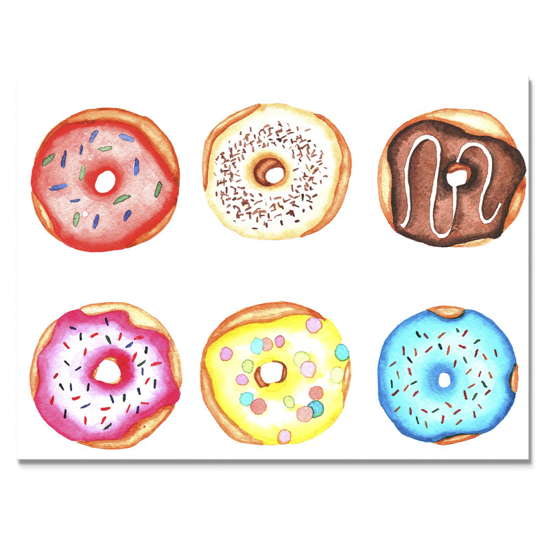 «Funny Donuts», reproduction sur toile, H 8 po x l 12 po x P 1 po, Toile tendue