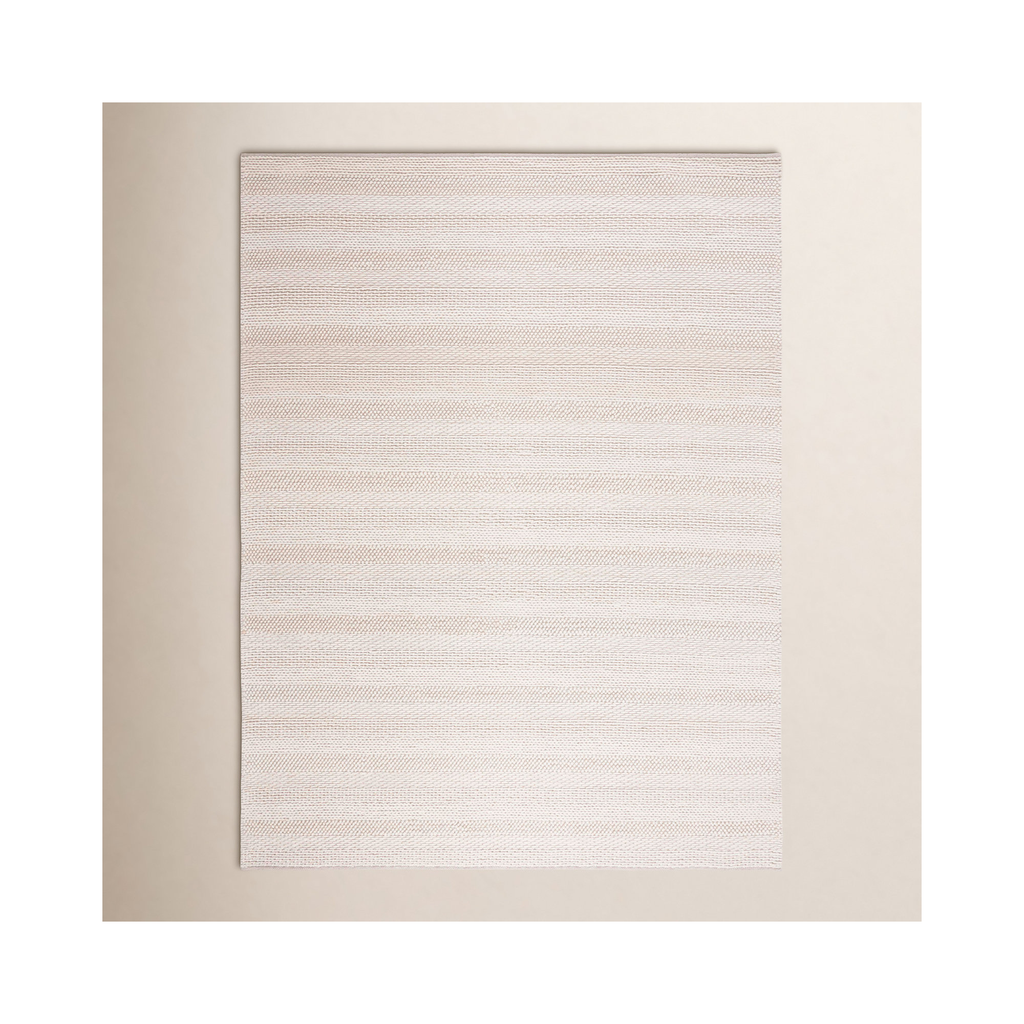 Daisy Handmade Wool Ivory Rug, Rectangle 10' x 14'