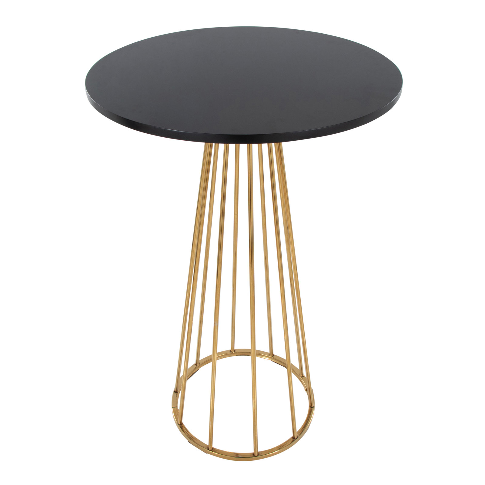 Canary Cosmo Counter Table, Black, Gold, 42"