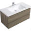 42" Floating Bathroom Vanity with Sink, Wall-Mounted Storage Cabinet with Solid Surface Top Basin and Soft Close Drawers Fully Assembled