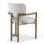 Set of 2 Upholstered Arm Dining Chairs with Rubber Wood Frame and Beige Fabric Upholstery-1786081097-1786081096