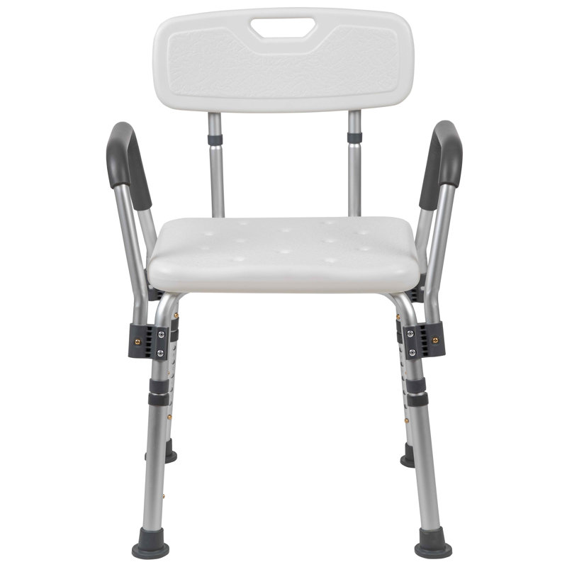 Jane 300 Lb. Chaise de douche à dossier et accoudoirs à capacité rapide