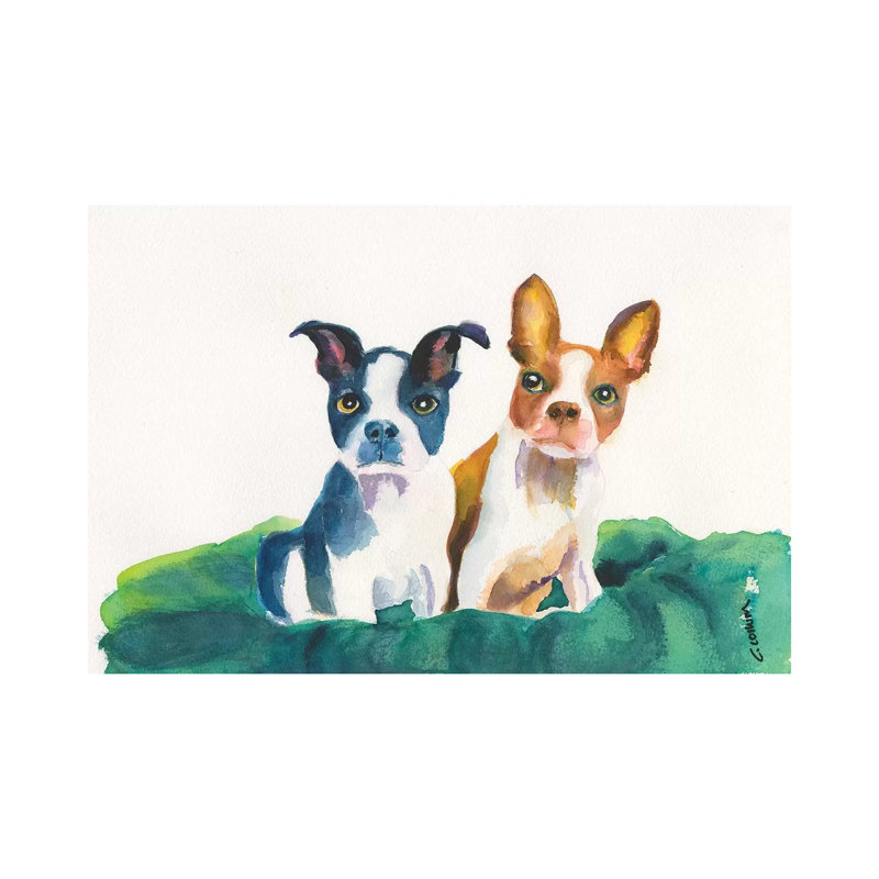 Let's Sit Together by Connie Collum - Wrapped Canvas Painting, 30.48 cm H x 45.72 cm W