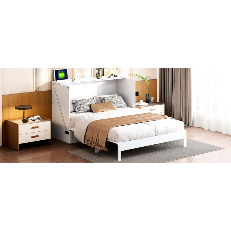 Lit blanc avec de grands tiroirs - Économisez de l'espace dans les petites maisons. Pleine grandeur pour une bonne nuit de sommeil. Rangez facilement les coussins, les vêtements et les vêtements. Conception. Chargement. Assemblage rapide et facile. 75,1 po de longueur x 56,7 po