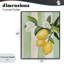 Citrons et fleurs sur rayures, estampe numérique, design par The Prints Vibe-130757978-130757976