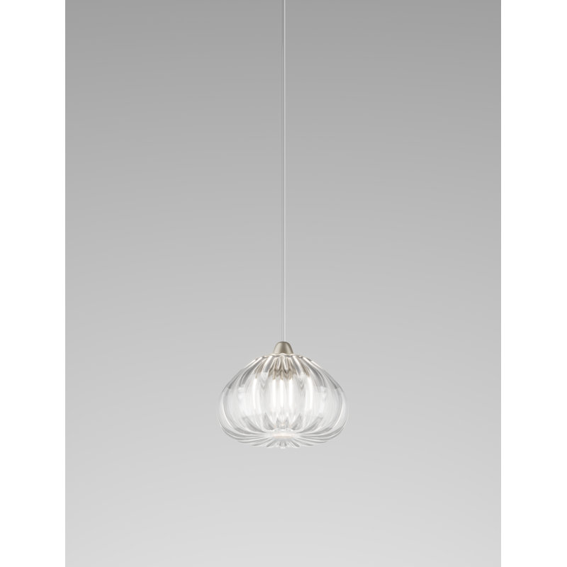 Diamante Suspension G Crystal Satin Nickel E26 Ul, 82.5" H x 5.5" W x 5.5" D, Clear, G9/Bi-pin