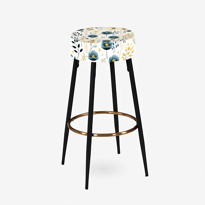 Wessel - Ensemble de 2 tabourets floraux