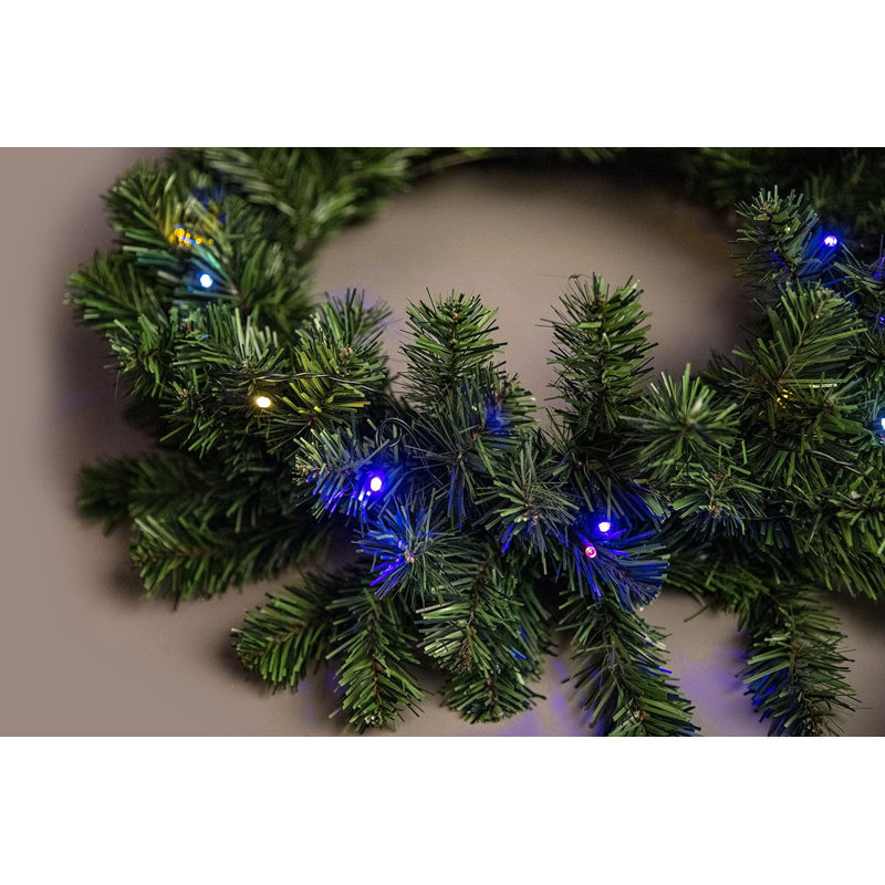 Faux Lighted PVC 21.65cm Christmas Wreath